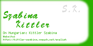 szabina kittler business card